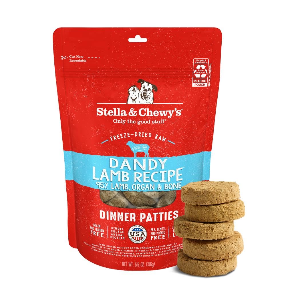 Stella & Chewy’s Freeze Dried Raw Dinner Patties – Grain Free Dog Food, Protein Rich Stella’s Super Beef Recipe – 5.5 oz