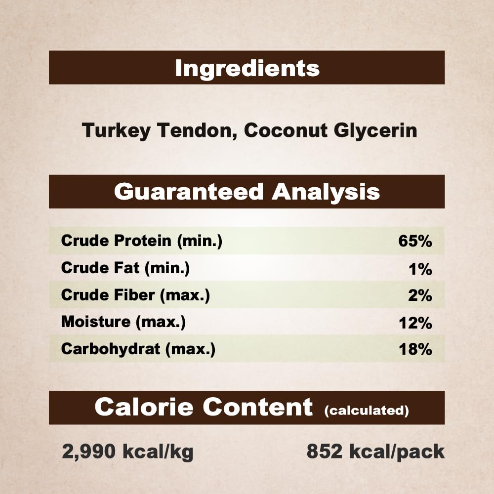 A Freschi srl® All-Natural Turkey Tendon for Dogs, Lollipop (S), 4 Count