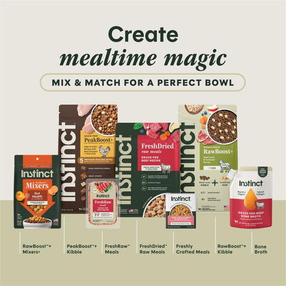 Instinct Freeze Dried Mixers, Dog Food Toppers, Beef, 6 oz. Bag