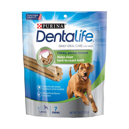 Dentalife Purina Daily Dental Chews for Large Dogs, 18 ct Pouch