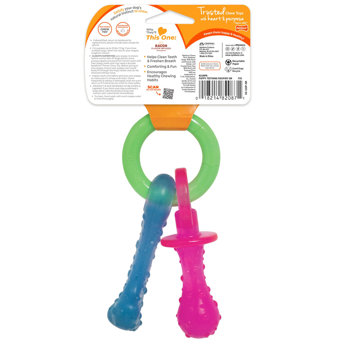 Nylabone New Puppy Starter Kit, Puppy Teething Toys, 3 Pack, Blue