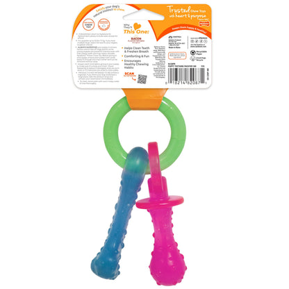 Nylabone New Puppy Starter Kit, Puppy Teething Toys, 3 Pack, Blue