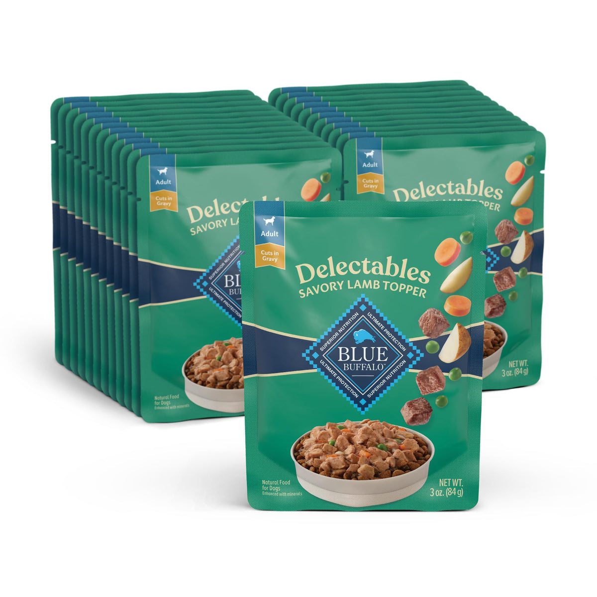 Blue Buffalo Delectables Variety Pack Dog Food Topper, 3 oz, 24 ct