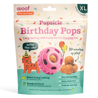 WOOF Pupsicle Birthday Refill Pops Dog Treats, Large