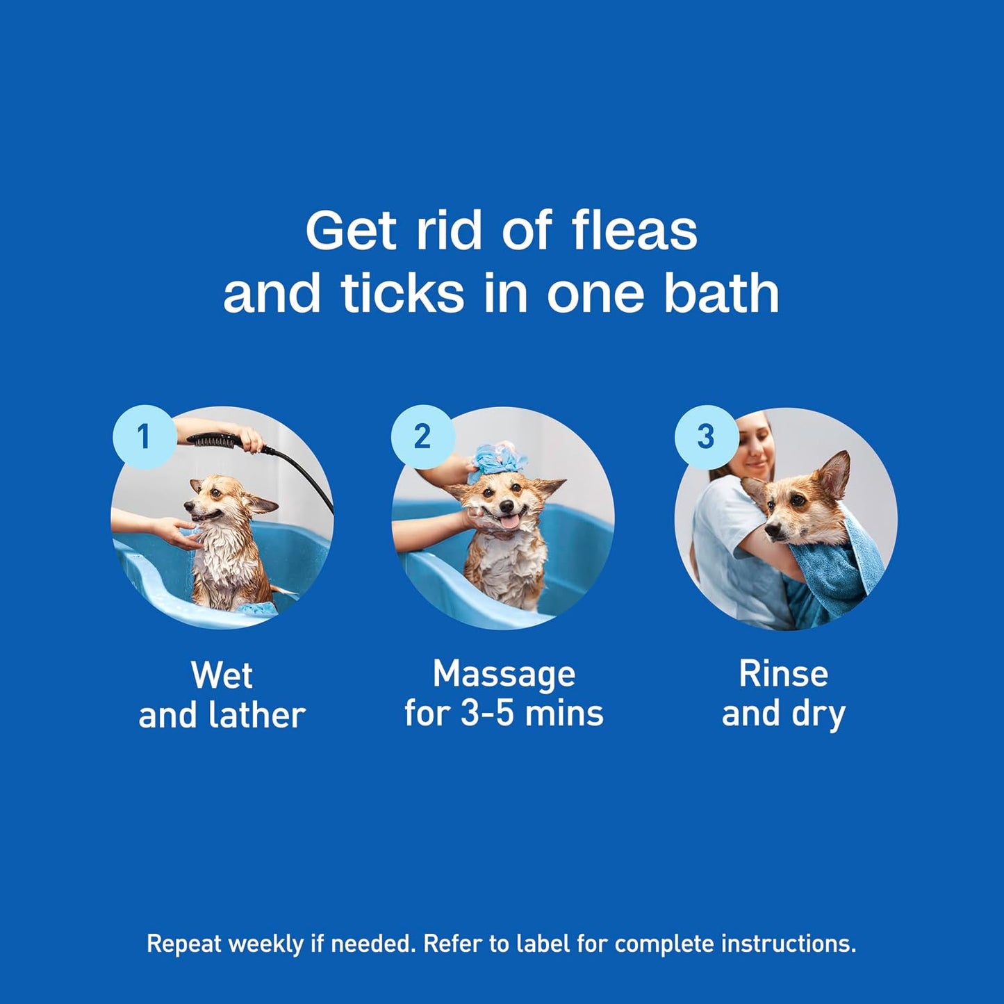 ADAMS Plus Flea & Tick Shampoo with Precor for Dogs & Cats, 12 oz
