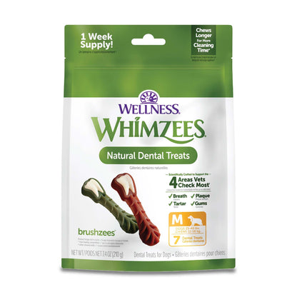 Wellness WHIMZEES Freshzees Natural Dog Dental Treat, Soft Chews, Freshens Breath, Extra-Small Size, 14.81 oz Bag, 56 Count