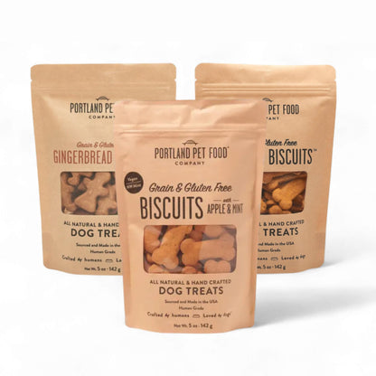 Portland Pet Food Pumpkin Dog Treats - Healthy, Grain-Free Biscuits, 5 oz