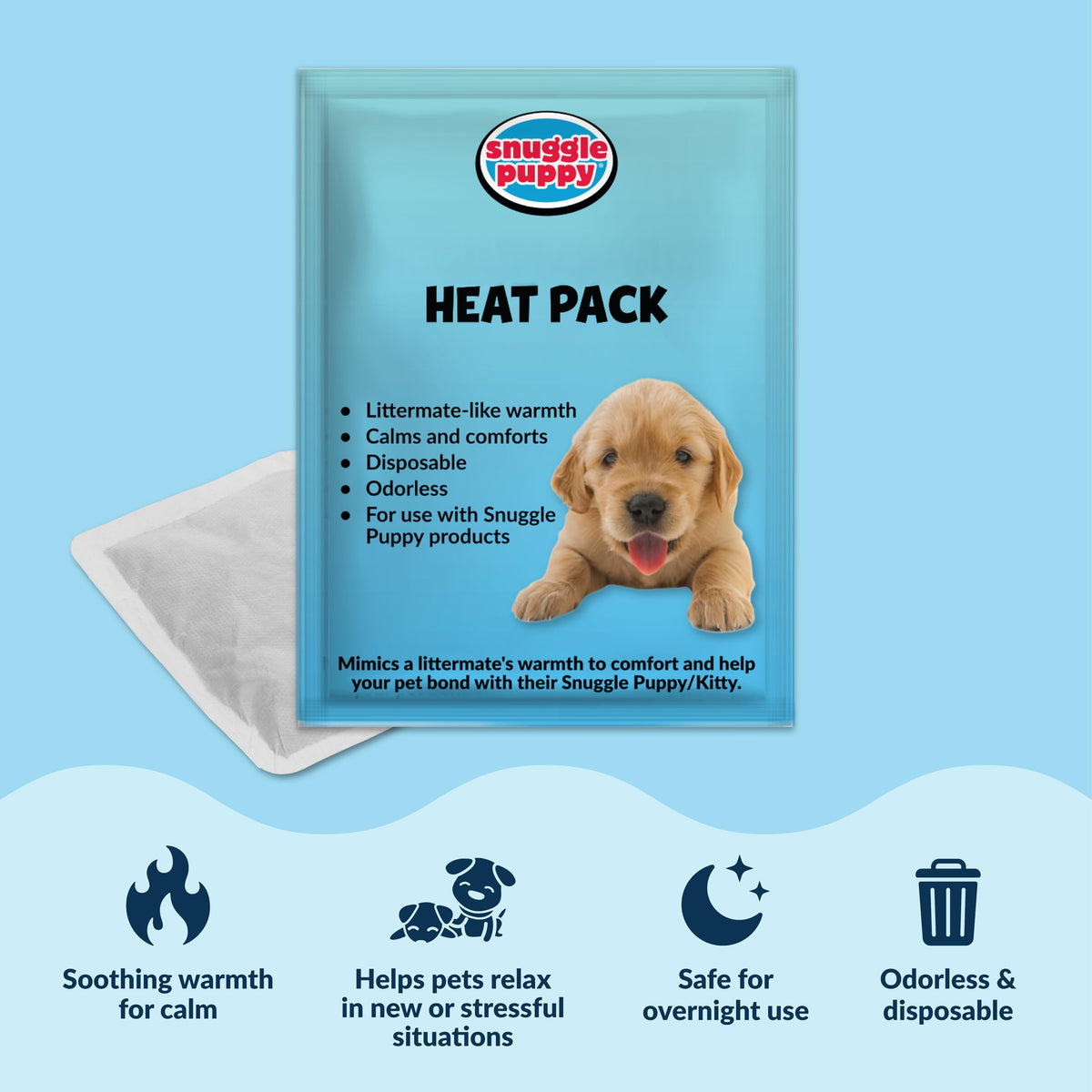 Snuggle Puppy Heartbeat Toy, Calming Comfort, Medium Breeds - Biscuit