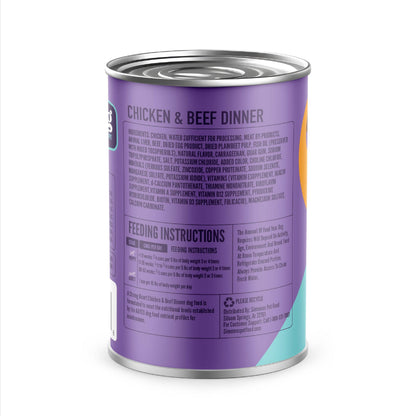 A Strong Heart Chopped Dog Food, Real Beef Dinner, 13.2oz Cans, 12pk