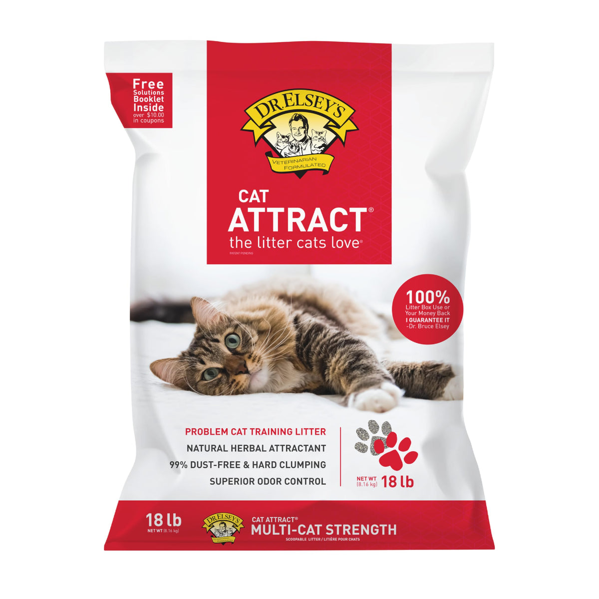 Dr. Elsey's Cat Attract Clumping Clay Cat Litter 40 lb. Bag
