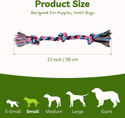 SHARLOVY Large Tough Chew Toys for Aggressive Chewers, 9 Pack Dog Rope Toys