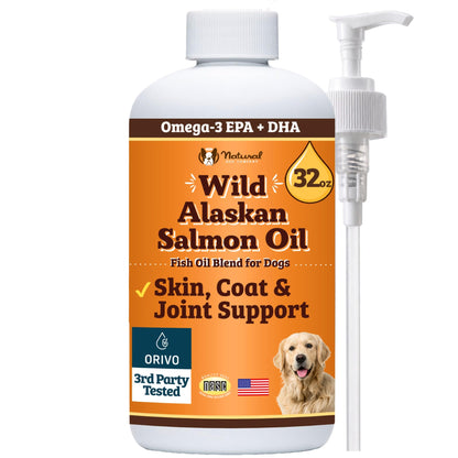 Natural Dog Company Wild Alaskan Salmon Oil for Dogs - 16 oz