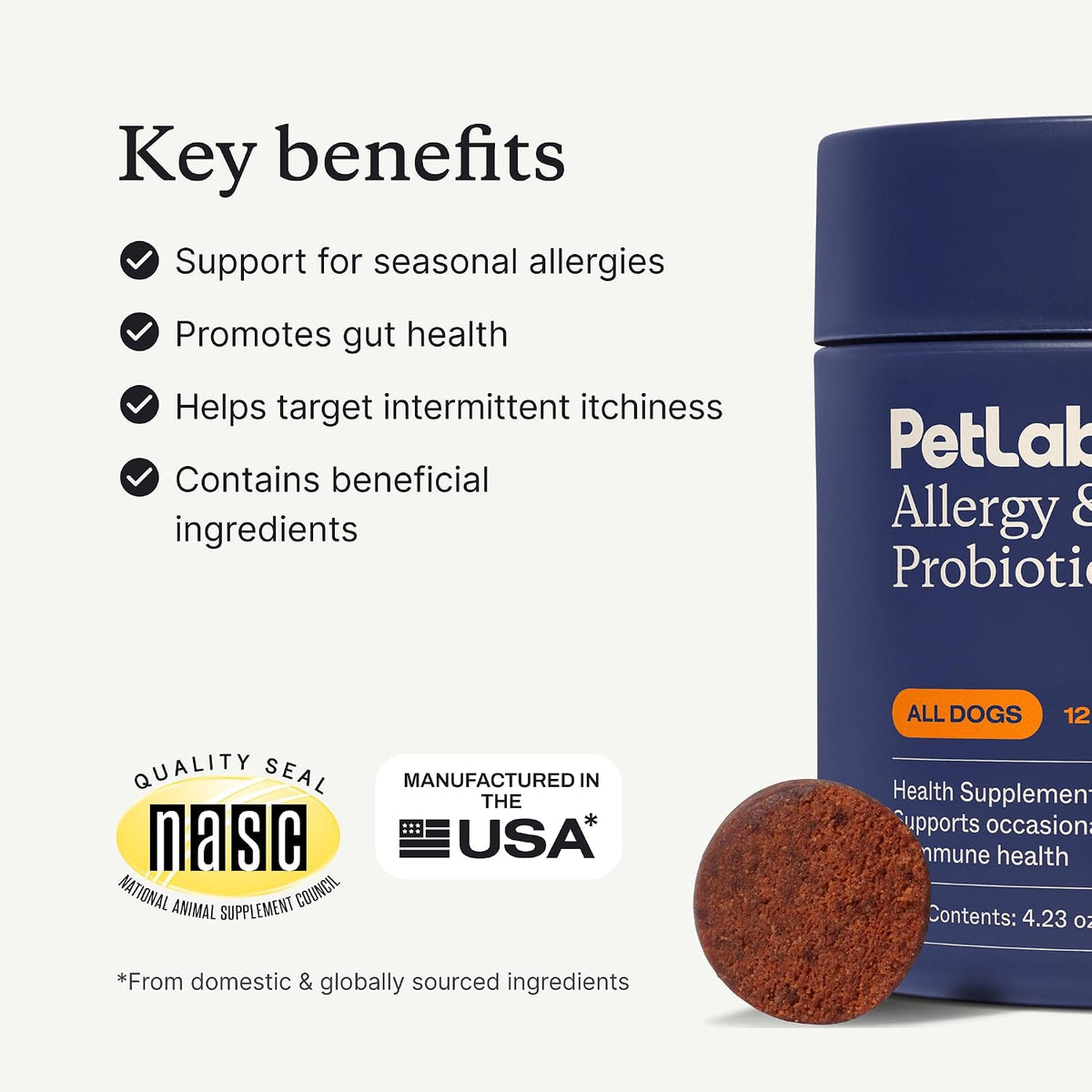 PetLab Co. Allergy & Immune Probiotic Chews, 2-Pack, Pork
