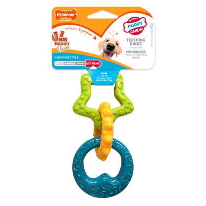 Nylabone New Puppy Starter Kit, Puppy Teething Toys, 3 Pack, Blue