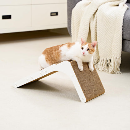 EHEYCIGA Cardboard Cat Scratcher for Indoor Cats, 32 Inch, Brown