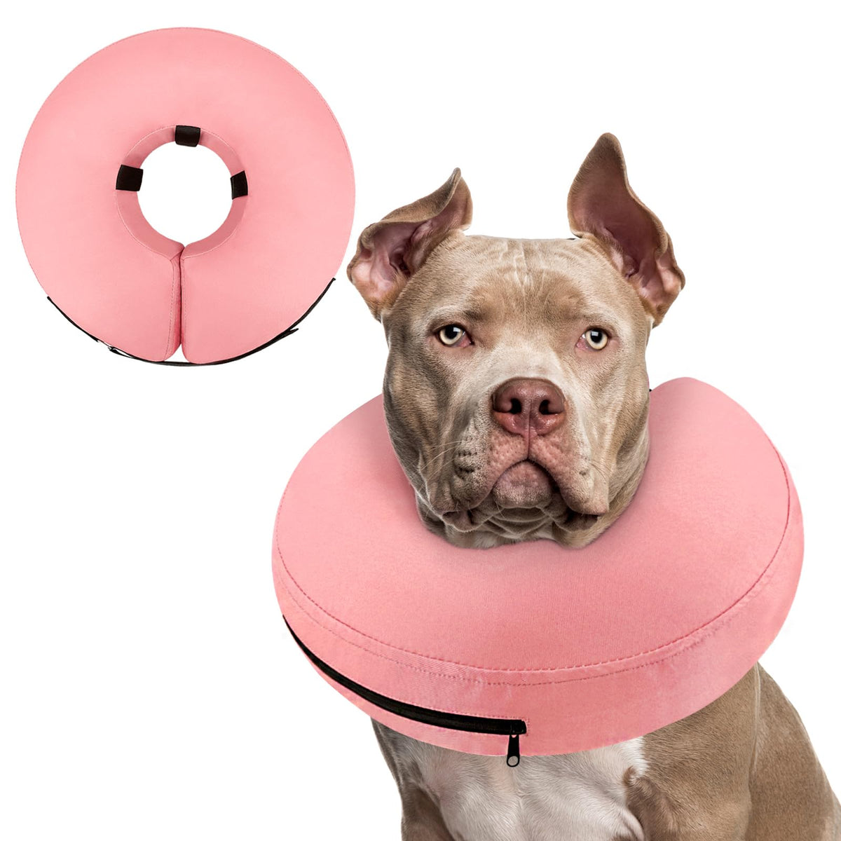 Supet Inflatable Dog Cone Collar for Small Dogs Puppies Cats, Soft Dog Cone Alternative After Surgery for Puppies Cats to Stop Licking