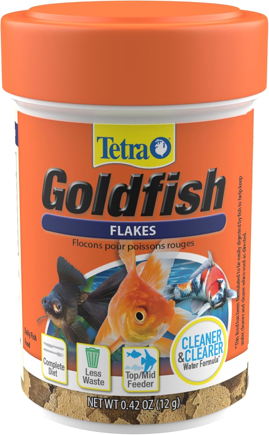 Tetra Goldfish Flakes, Nutritionally Balanced Diet For Aquarium Fish, Vitamin C Enriched Flakes, 0.42 oz