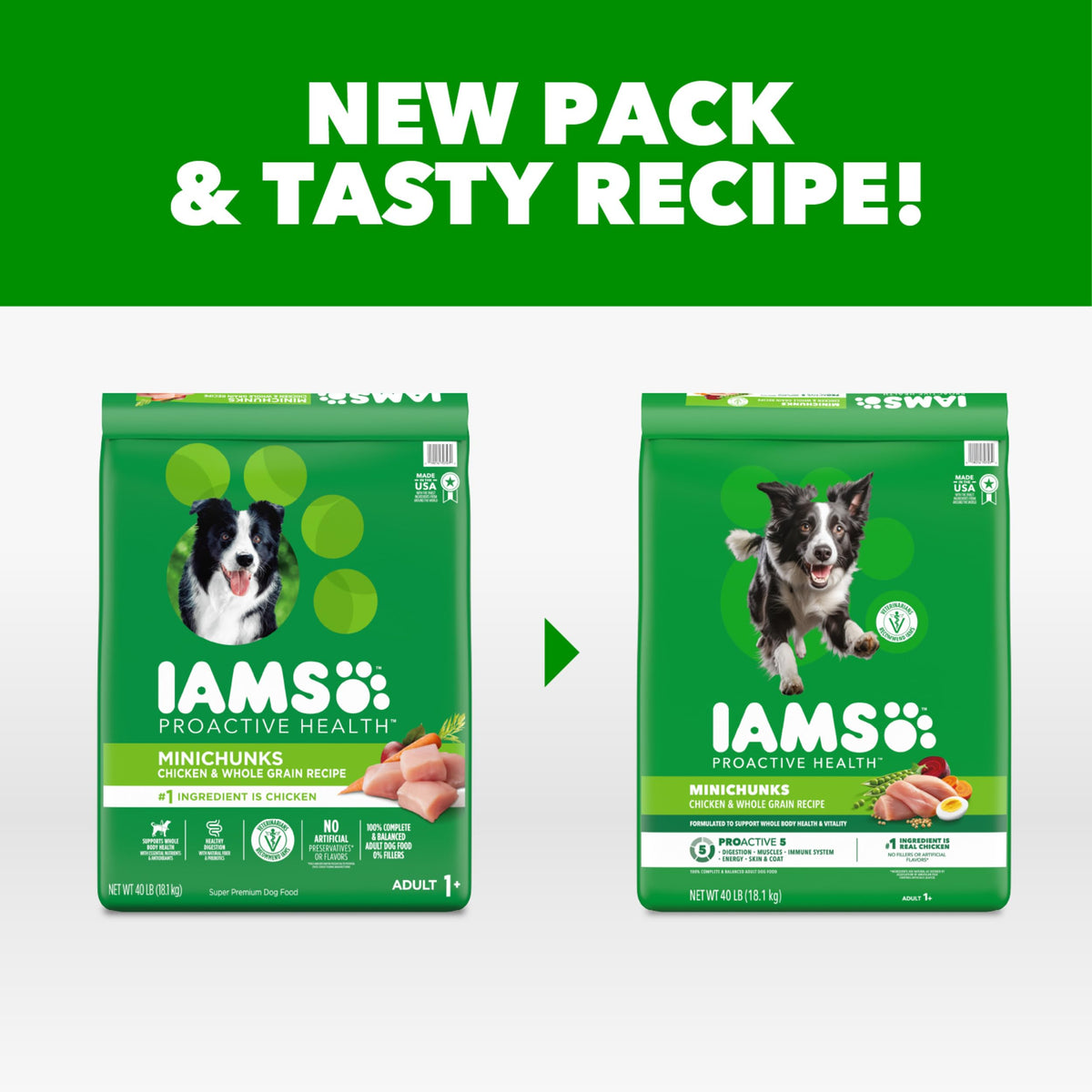 IAMS Proactive Health Adult Minichunks Dry Dog Food, Chicken, 30 lb