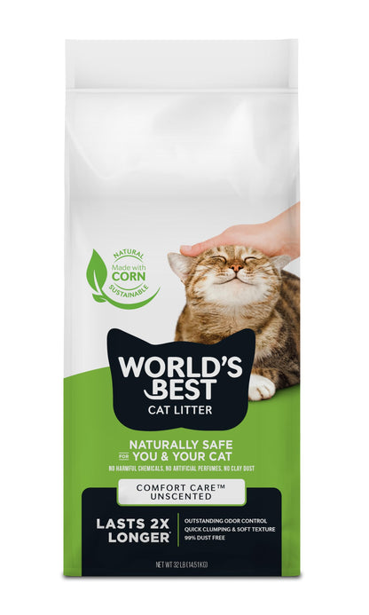 World's Best Cat Litter, Comfort Care, Unscented, Odor Control, 15 lb Bag