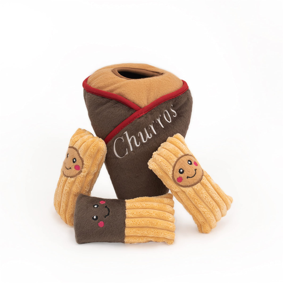 ZippyPaws Burrow Hide & Seek Plush Puzzles - Milk and Cookies