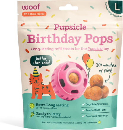 WOOF Pupsicle Birthday Refill Pops Dog Treats, Large