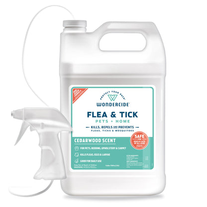 Wondercide - Flea, Tick & Mosquito Spray for Pets and Home with Natural Essential Oils - Killer, Control, Prevention, Treatment - Lemongrass 16 oz