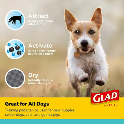 Glad for Pets Activated Carbon Disposable Dog Training Pads, 100 Count