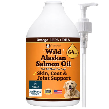 Natural Dog Company Wild Alaskan Salmon Oil for Dogs - 16 oz