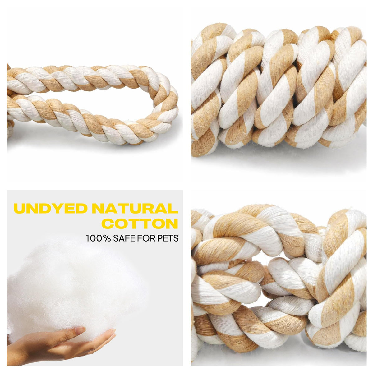 Fida Dog Rope Toys for Aggressive Chewers, Chew Toys for Large Medium Dogs