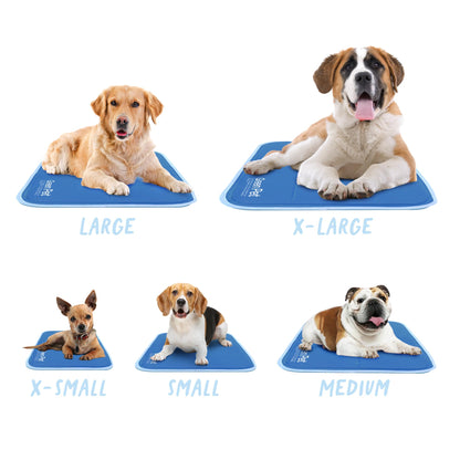 The Green Pet Shop Cool Pet Pad - Medium, Sage Grey - Self-Cooling, Pressure Activated Mat for Dogs & Cats from 21-45 lbs - Non-Toxic Gel, No Water Needed