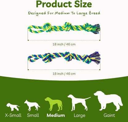 SHARLOVY Large Tough Chew Toys for Aggressive Chewers, 9 Pack Dog Rope Toys