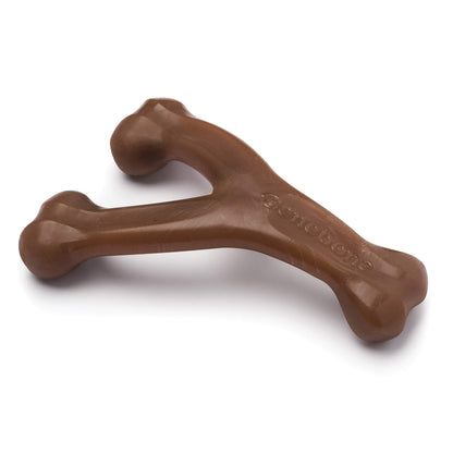 Benebone Wishbone Dog Chew Toy for Aggressive Chewers, Real Bacon, Medium