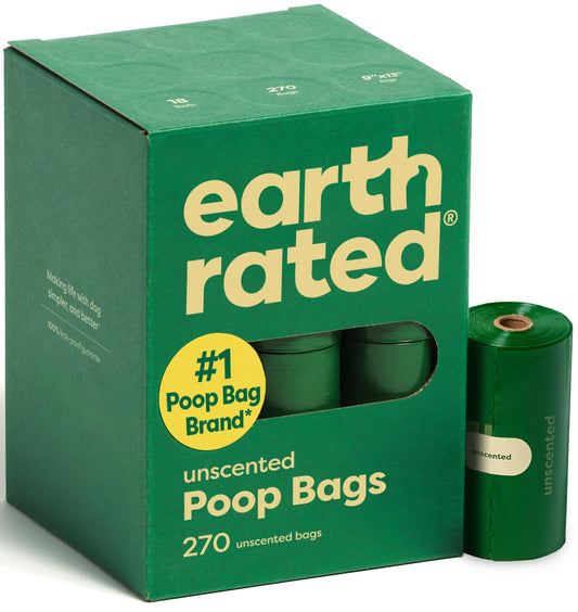 Earth Rated Dog Poop Bags on Refill Rolls, 270 Bags, Lavender