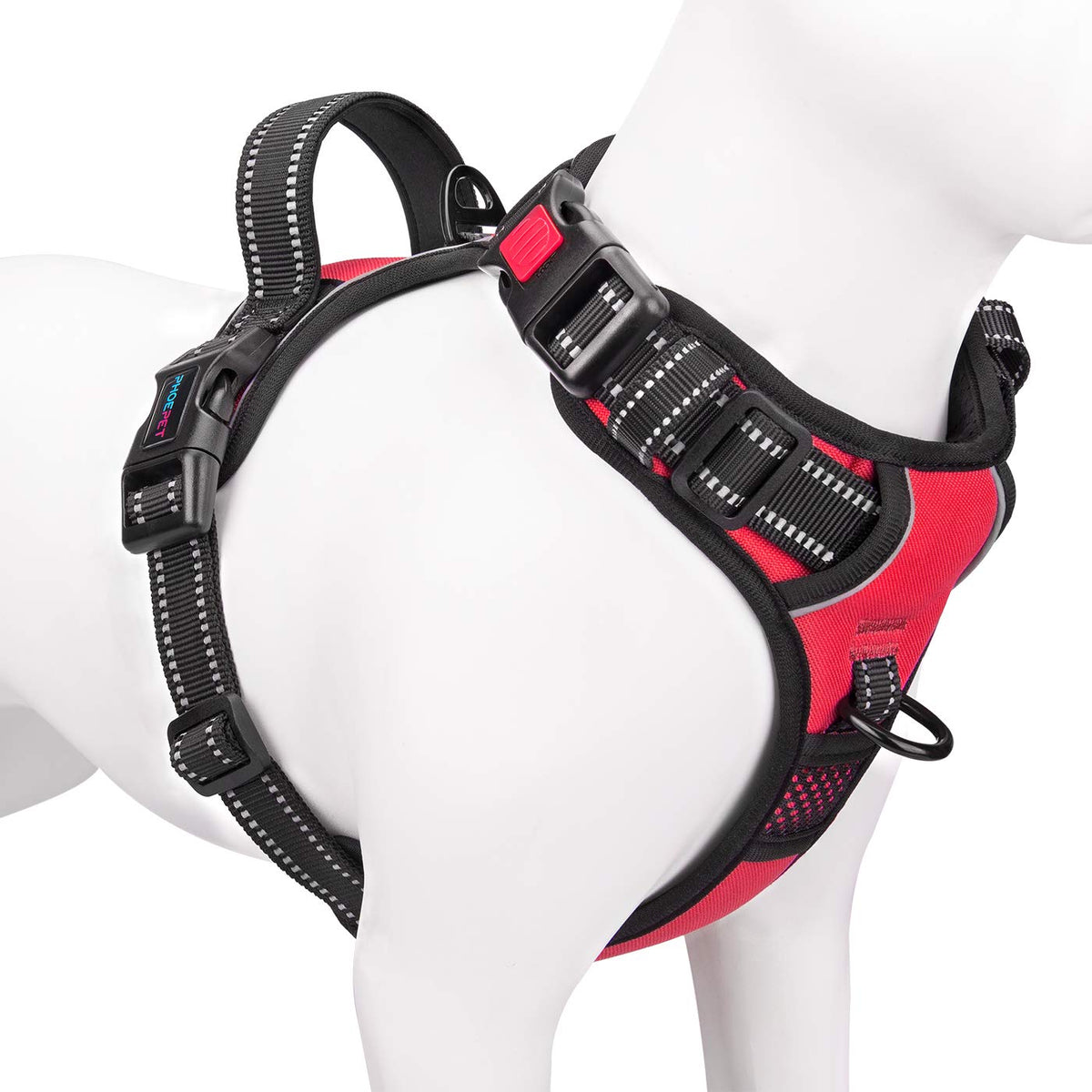 PHOEPET Reflective Dog Harness Large Breed Adjustable No Pull Vest