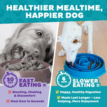 Outward Hound Fun Feeder Slo Bowl Dog Slow Feeder, Wave, Pink, 5.8"