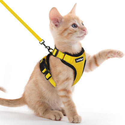 rabbitgoo Cat Harness and Leash Set, Escape Proof Vest, Emerald