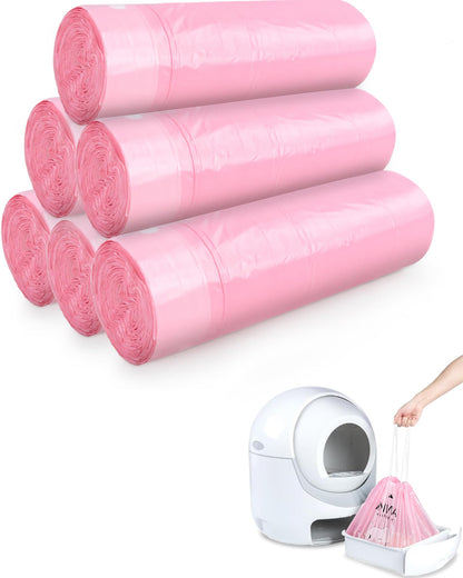ANWA 40 Count Automatic Litter Box Bags, Litter Box Robot 4/5 Waste Bags