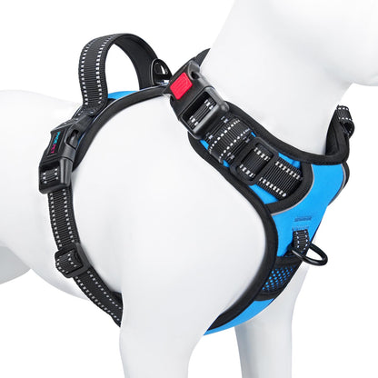 PHOEPET No Pull Dog Harness Medium Reflective Front Clip Vest with Handle