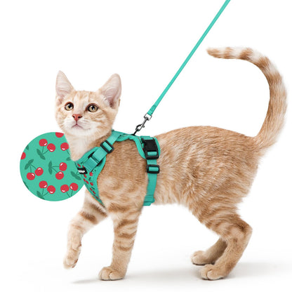 rabbitgoo Cat Harness and Leash Set, Escape Proof Vest, Emerald