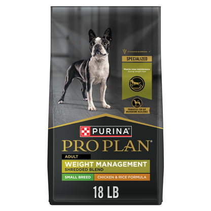 Purina Pro Plan Small Breed Dry Dog Food, Shredded Blend Chicken, 34 lb Bag