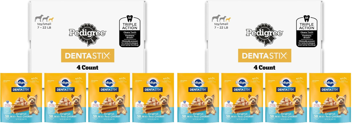 Pedigree Dentastix Small & Toy Breed Dental Dog Treats, Fresh, 102 Count