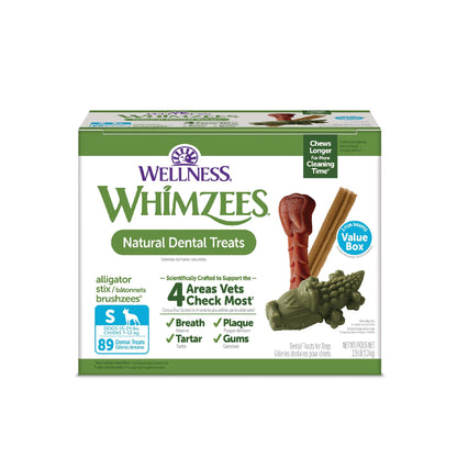 Wellness WHIMZEES Value Pack Natural Dog Dental Treat, Chews, Freshens Breath, Large Size, 50.9 oz Box, 24 Count