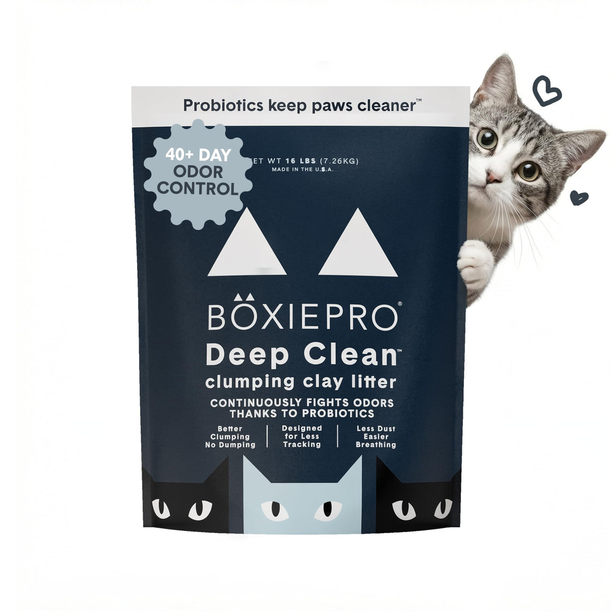 Boxie Probiotic Natural Lightweight Cat Litter 40+ Day Odor Control 11.5 lb