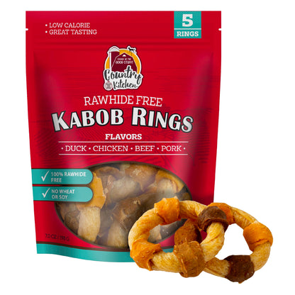Country Kitchen Rawhide Free Beef Twists Dog Chews, 3 Count