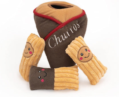 ZippyPaws Burrow Hide & Seek Plush Puzzles - Milk and Cookies