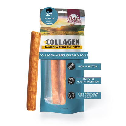 Wild Eats Real Duck Collagen Bully Sticks for Dogs, 25 Pack, Rawhide Free