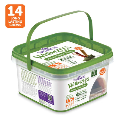 Wellness WHIMZEES Value Pack Natural Dog Dental Treat, Chews, Freshens Breath, Large Size, 50.9 oz Box, 24 Count