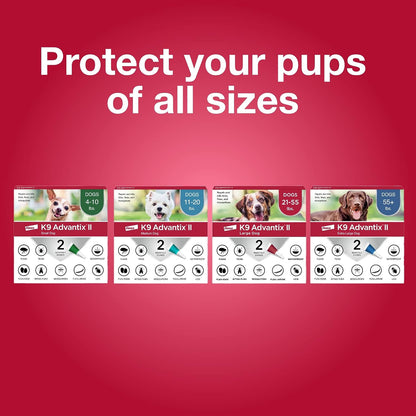 K9 Advantix II Flea & Tick Topical for Large Dogs 21–55 lbs., 2ct