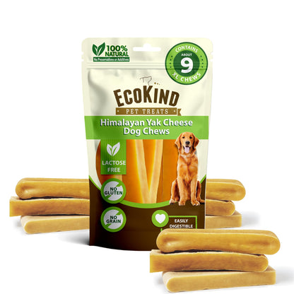 EcoKind Yak Cheese Himalayan Dog Chews, Yak Chews for Small Dogs, 4 Bones