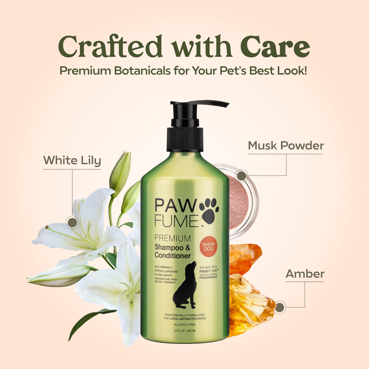 PAWFUME Dog Shampoo and Conditioner, Blue Ribbon, 1-Pack